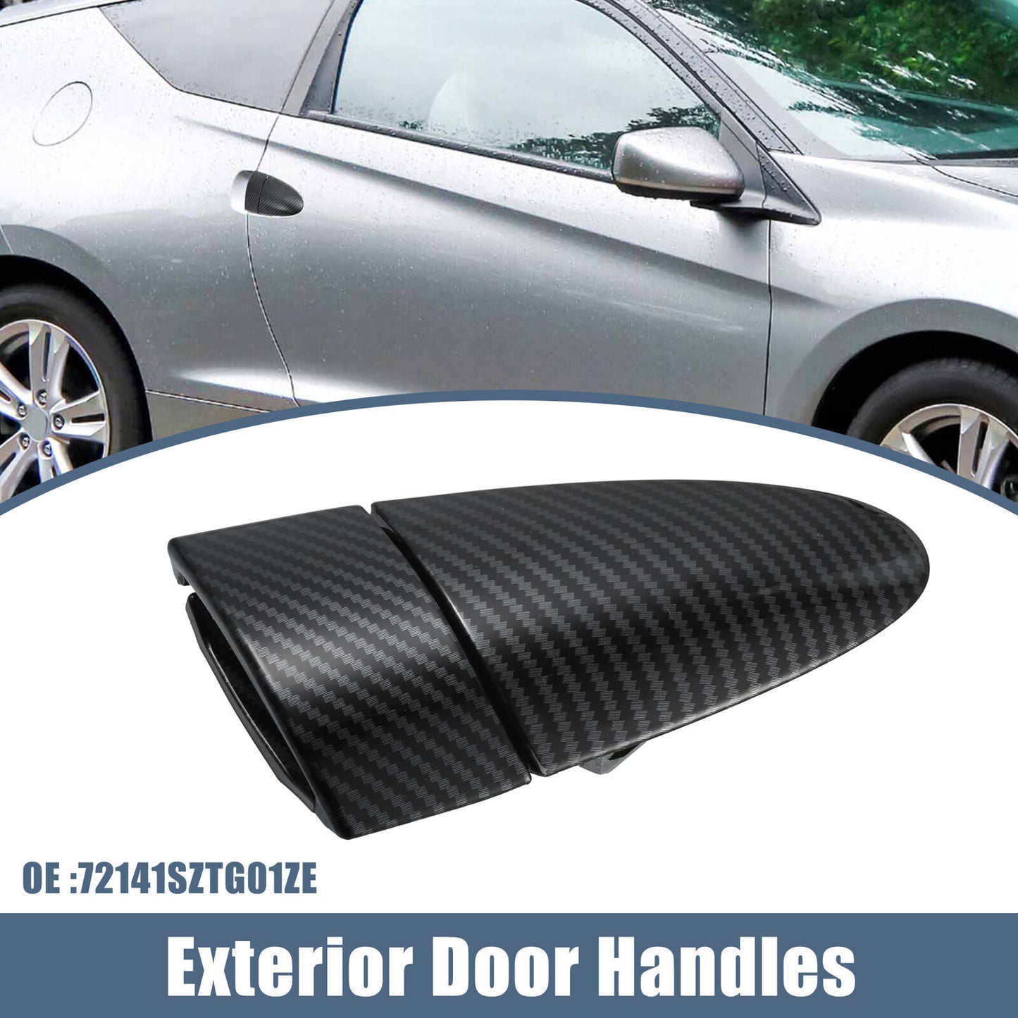 for Honda CRZ 11-2015 Front Right Car Exterior Door Handle Carbon Fiber Pattern