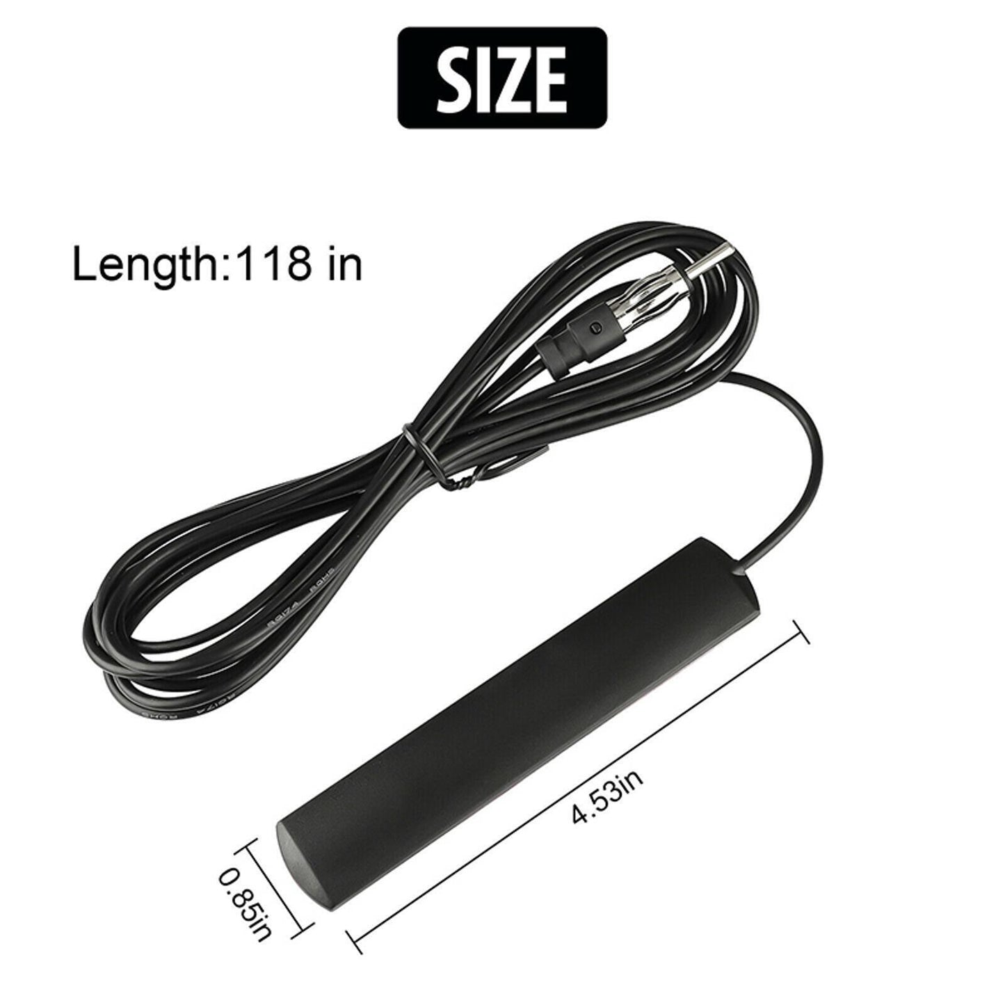48~860MHZ Car AM/FM Radio Stereo Hidden Antenna For Motorcycles Cars Street Rods