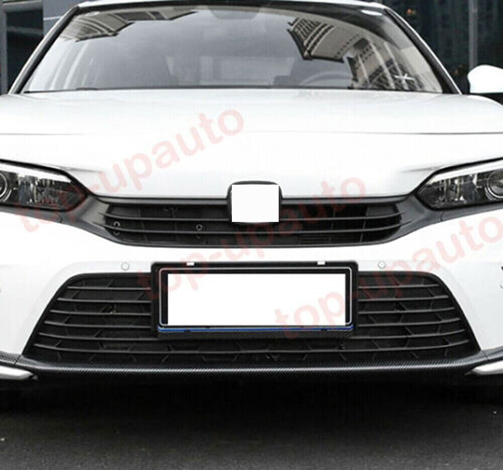 1x for Honda for Civic Sedan 2022-2023 Carbon fiber ABS Front bumper lip cover Strip