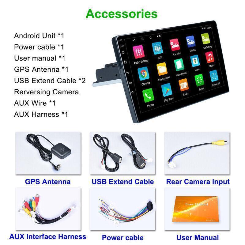 Auto 9 HD 1 Din Android 8.1 Stereo GPS MP5 Player WiFi FM Radio Mirror Link Kit