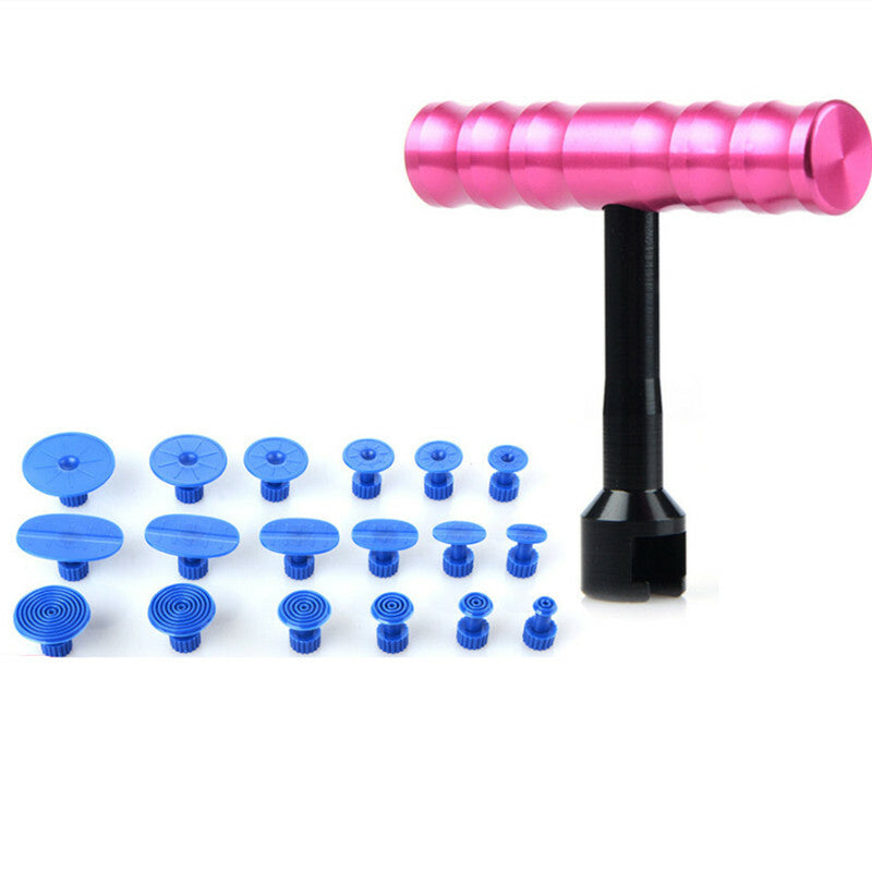 Car Hot Glue Gun Tabs T-Bar Hammer Puller Lifter Paintless Dent Pit Repair Tool