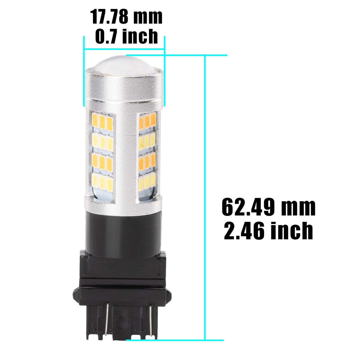 4pcs White Amber 3157 LED Bulbs for Ford 2020 Parking Light Turn Signal Light