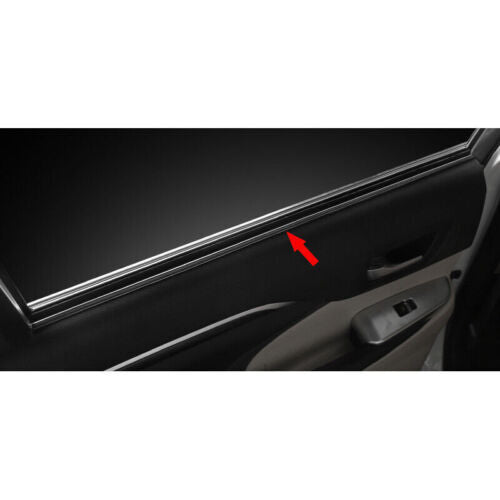 Black Steel Inner Windows Sill Molding for Toyota Highlander 14-2019 Strip Trim
