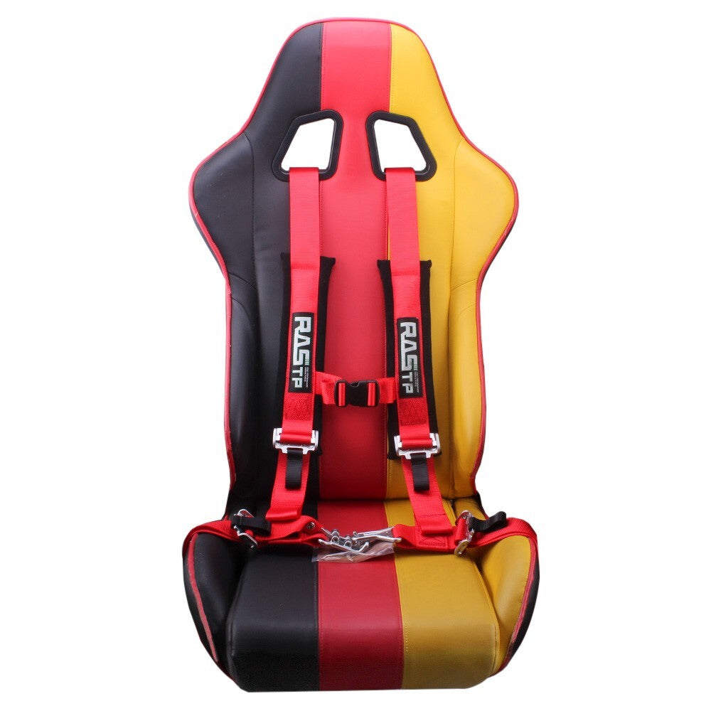 Universal 2 4-Point Racing Red Harness Quick Release for Seat Belt Shoulder Pads