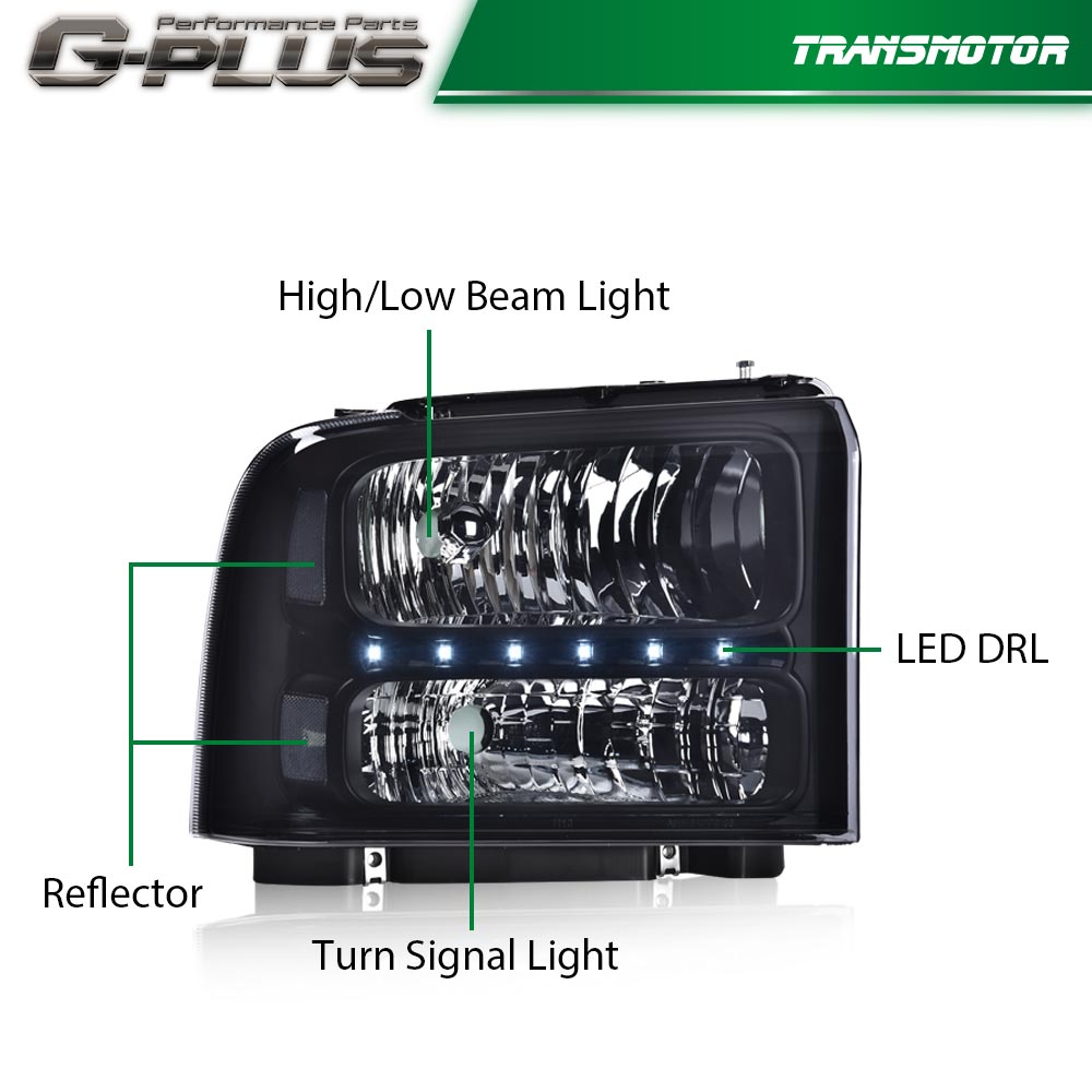 2005 - 2007 F250 F350 F450 Super Duty LED DRL Skylight