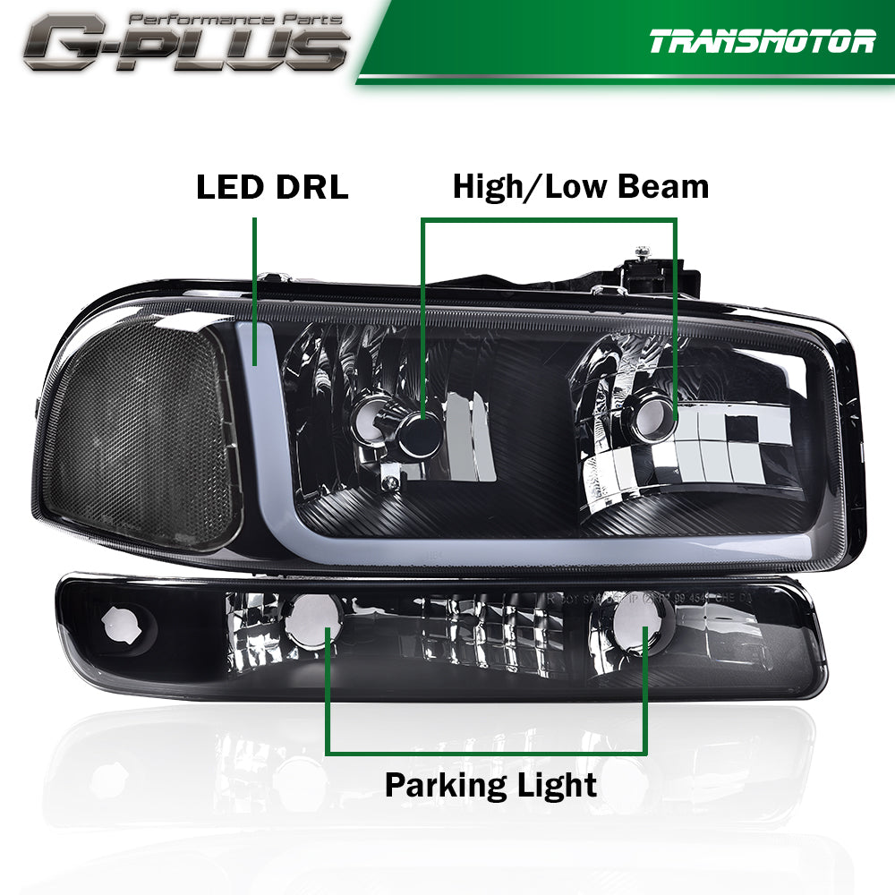 Menxing 99-07 Ai Pian for SIERRA / for YUKON LED DRL Huangshan Huangmei Shuipao BUMPER Band