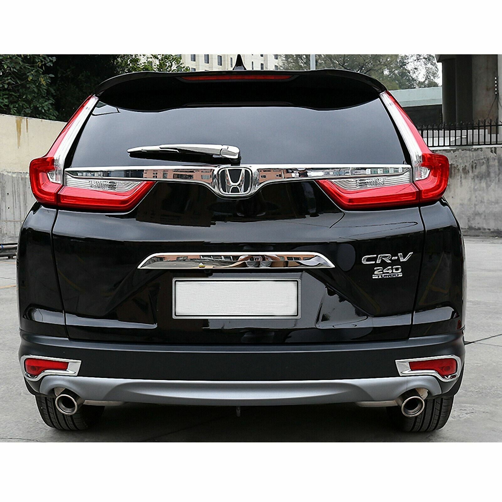 for Honda CR-V 2017-2019 Chrome Rear bumper Fog Light Lamp Reflector Cover Trim