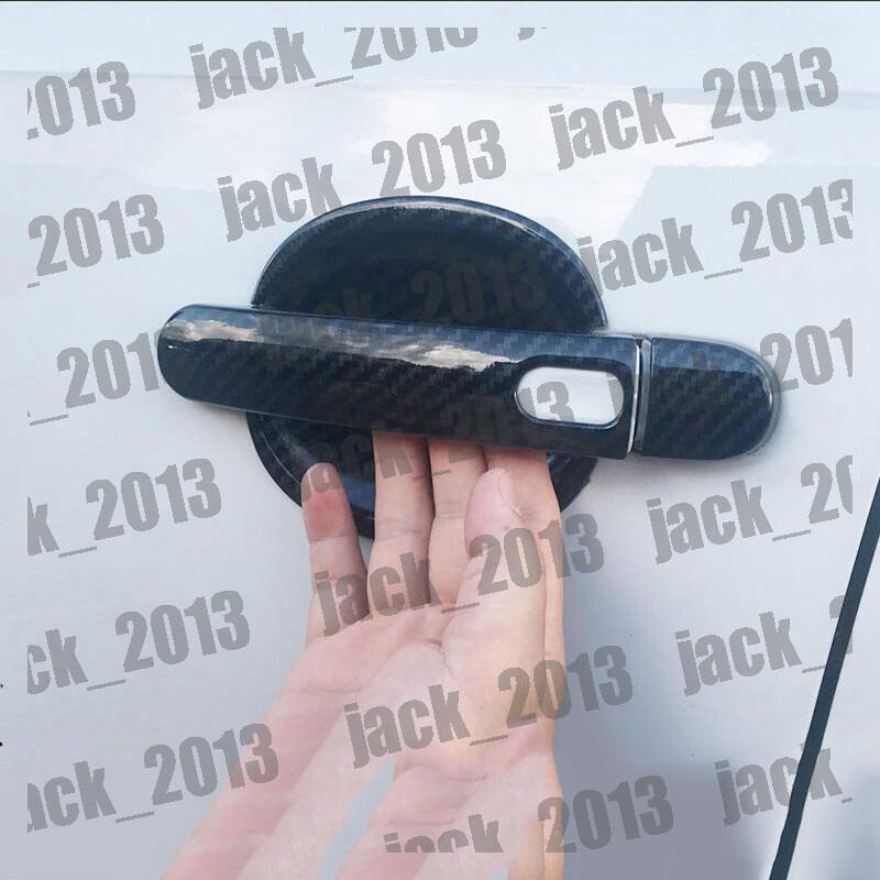 for VW for Jetta MK6 2012-2018 carbon fiber for Smart Holes Door Side Handle Cover Trim