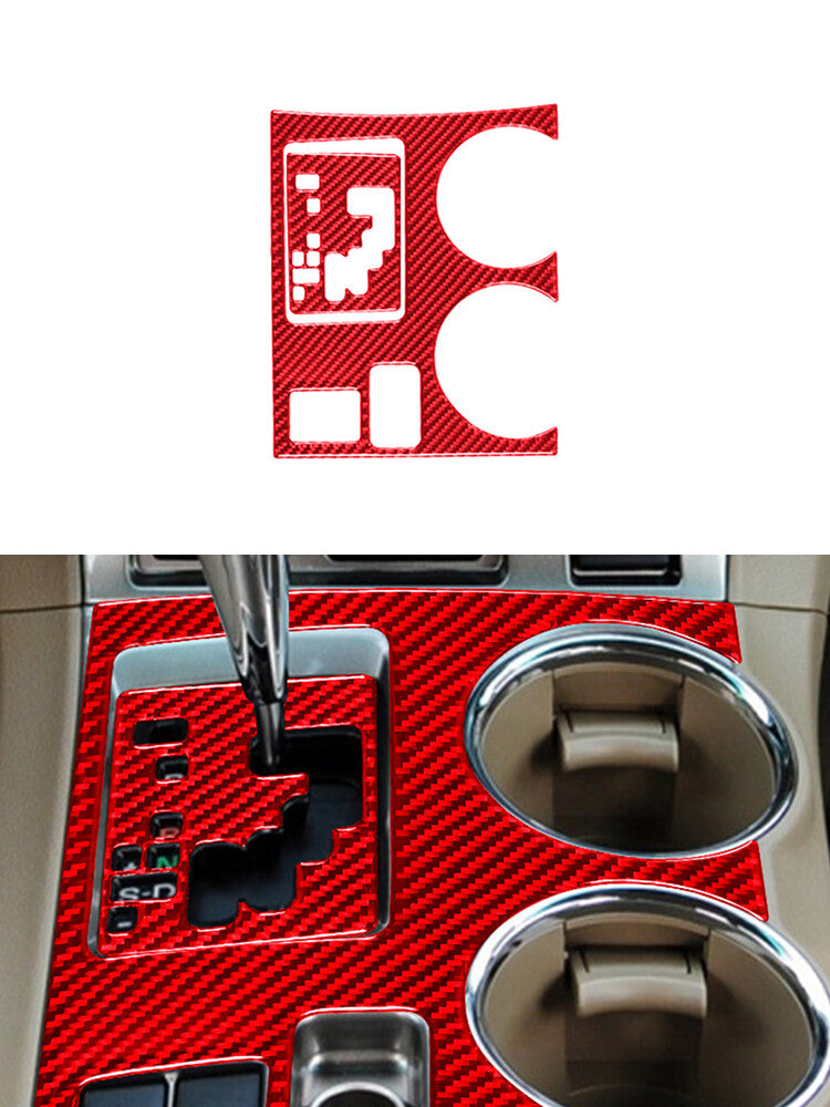 for Toyota Highlander 2008-2013 2Pcs Gear Shift Console Frame Trim Cover Red