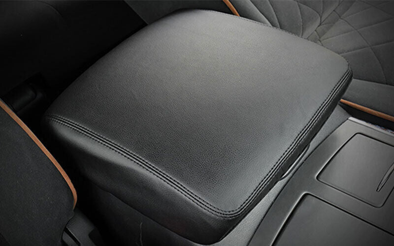 Central Console Armrest Box Cover Black PU Leather for Nissan Armada Y62 17-2024