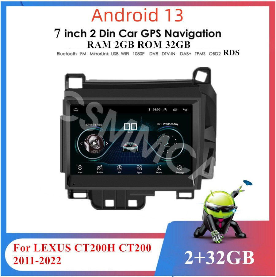 Fit For 2011-2022 for LEXUS CT200 Android For CarPlay GPS Navigation Stereo Radio