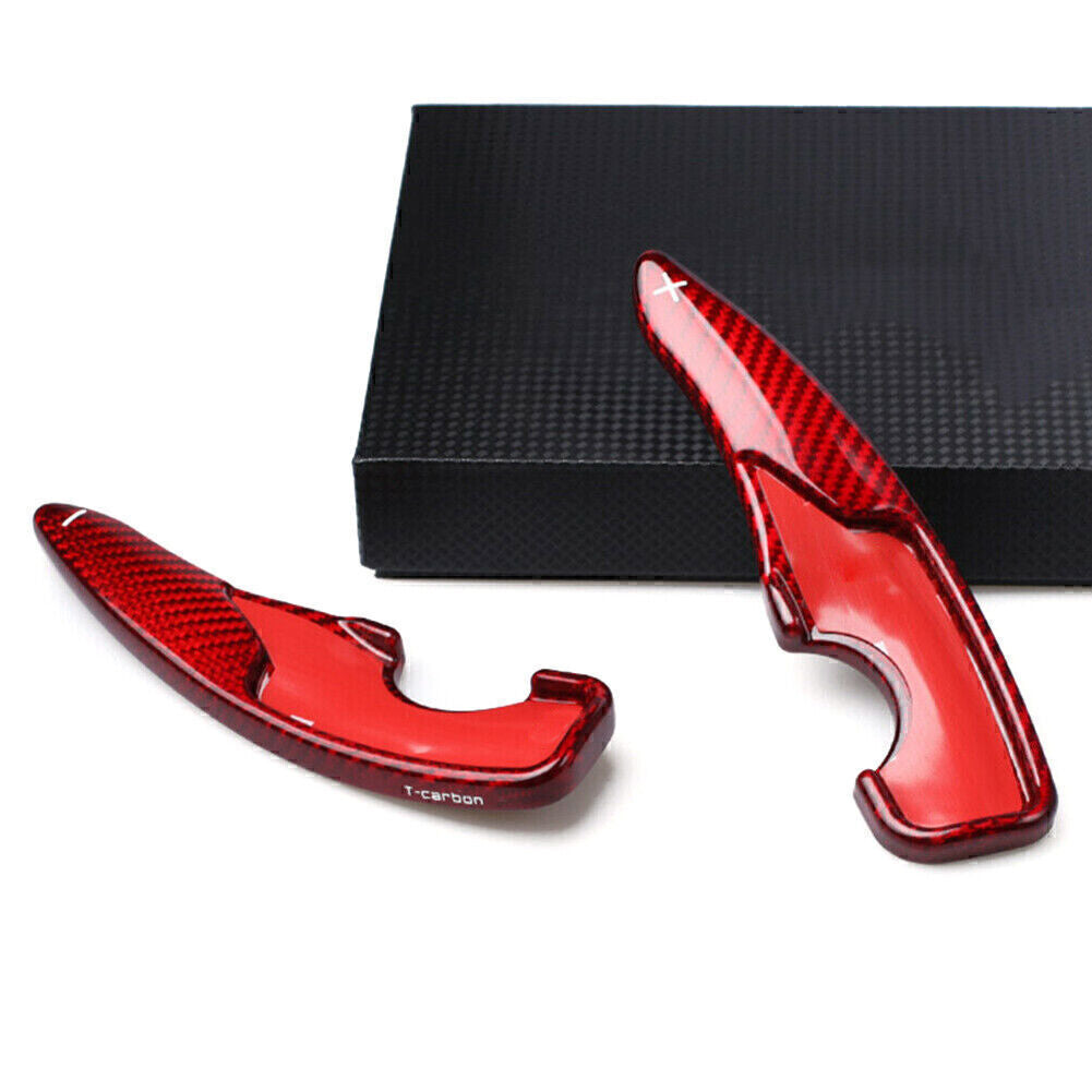 Red Carbon Fiber Steering Wheel Shift Paddle Extension Fit 2017 for Toyota GT86