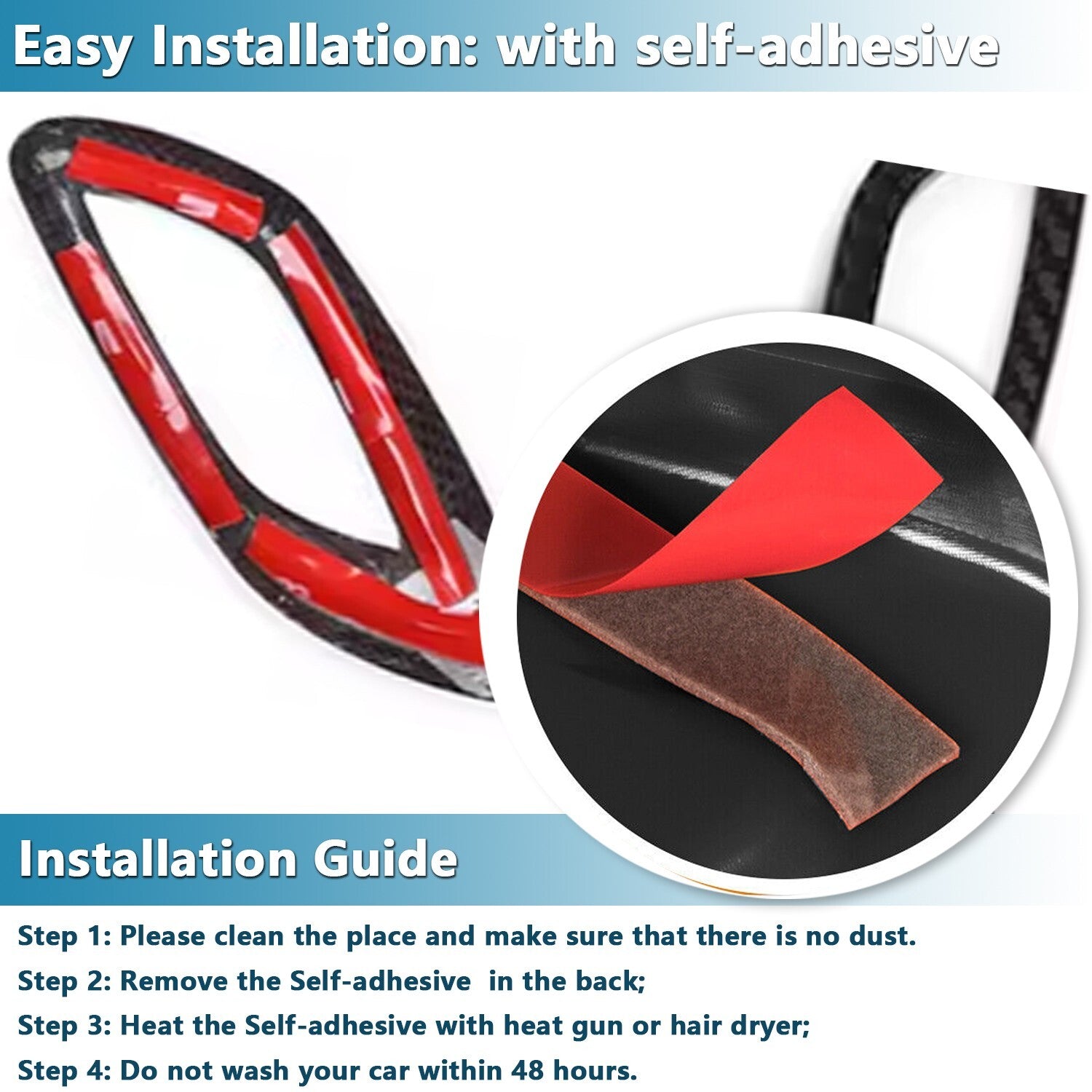 Carbon Fiber Side Wing Air Vent Fender Cover Trim for Maserati for Levante 2016-2021