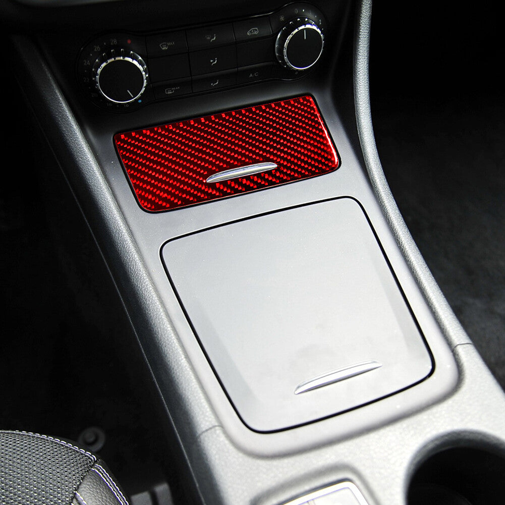 Red Cigarette Lighter Trim Cover Decor for Mercedes Benz CLA 2014-2018/GLA 15-18