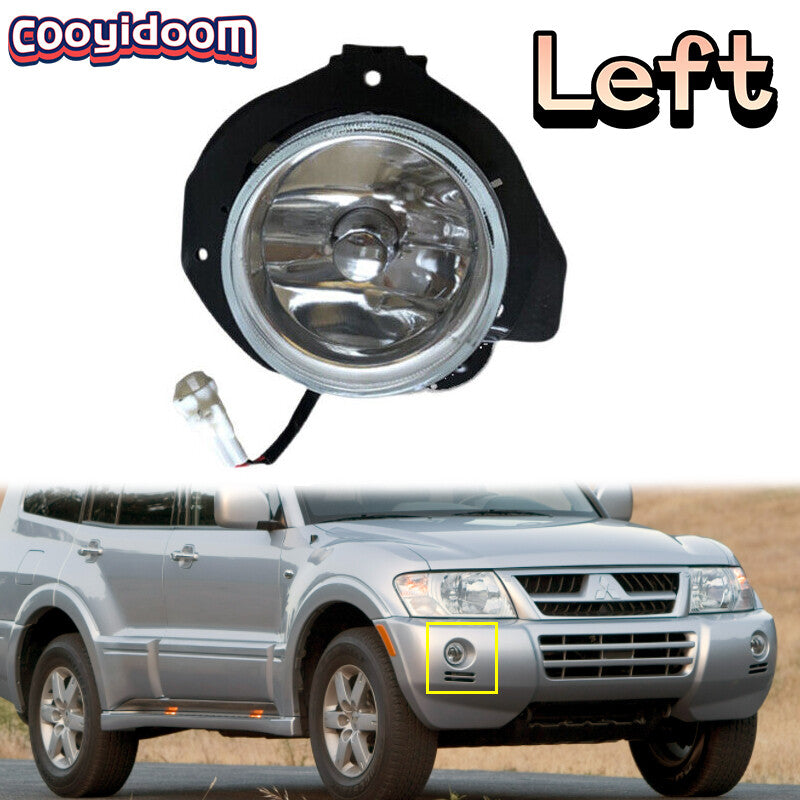 Left Front Bumper Fog Lamp With Bulb for Mitsubishi Montero 2003-2006