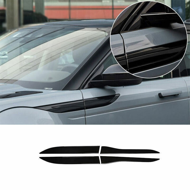 4X Glossy Black Side Vent Fender Flank Cover Trim for Range Rover Evoque 2020-25
