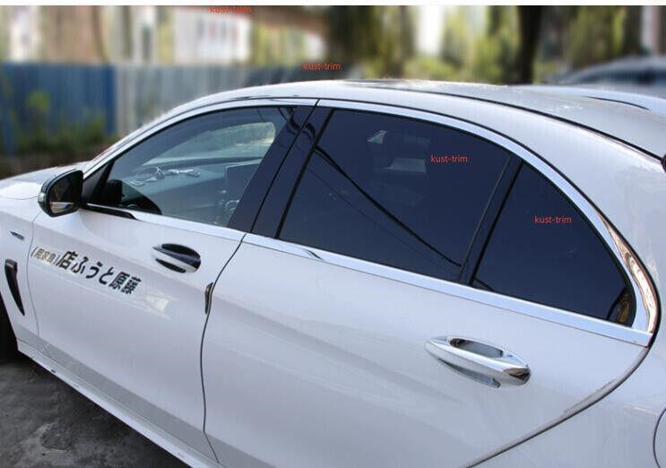 Stainless steel window trim cover for 2016-2023 for Mercedes-Benz E-Class.