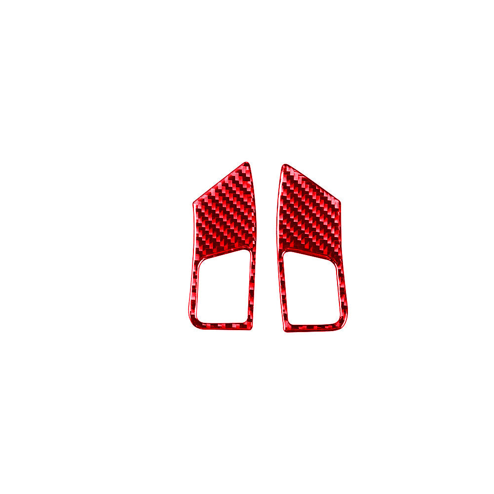Two-piece set of red carbon fiber steering wheel cover trim suitable for Lexus GS 2006-2009
