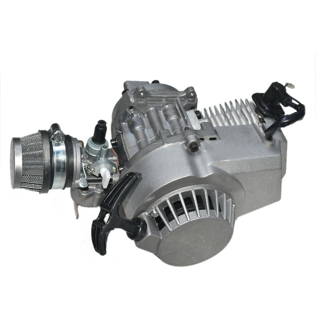 2-stroke 49cc engine motor kit for scooters, for mini pocket bikes, off-road ATVs, and go-karts.