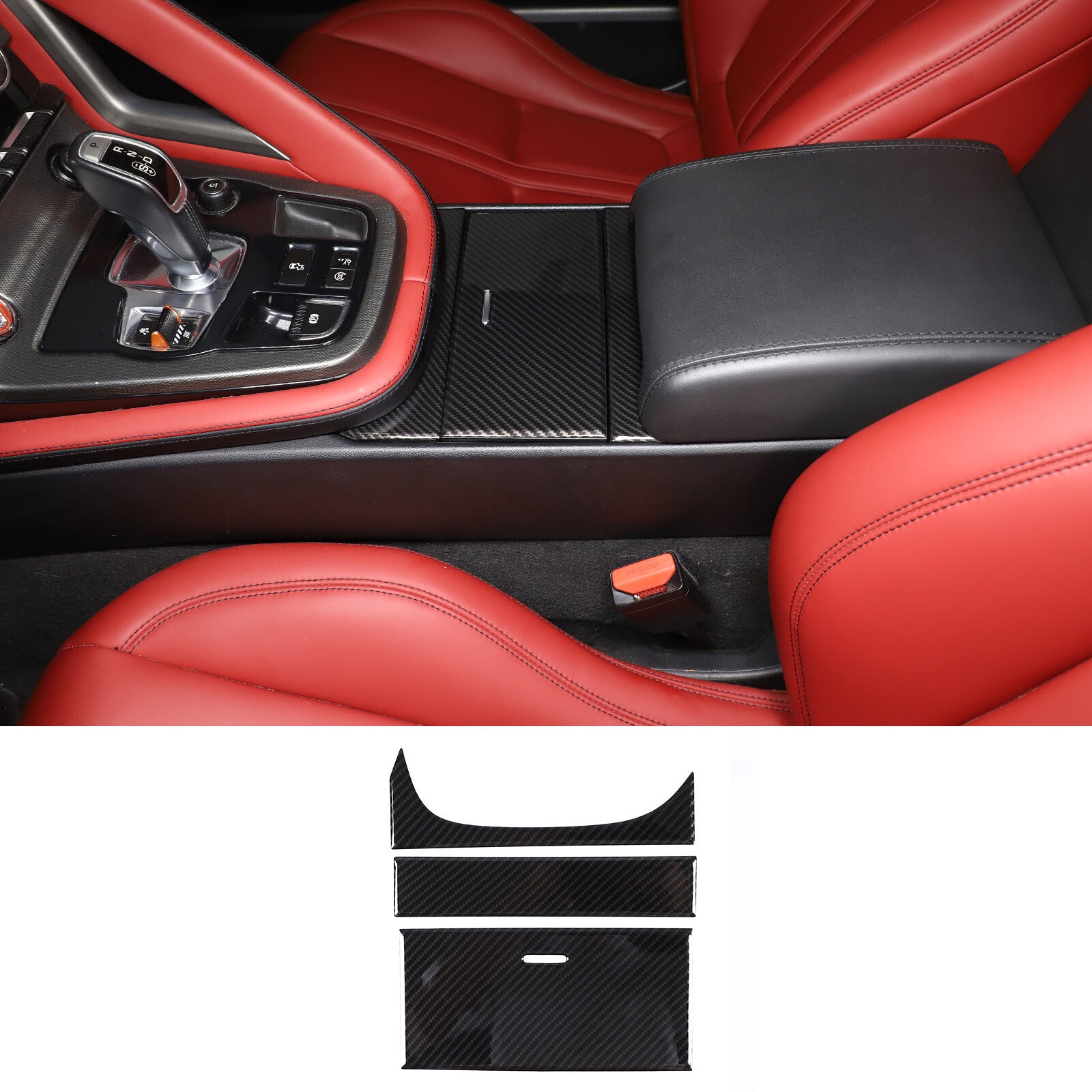 Lightweight silver alloy instrument bar trim for Corvette C7 2014-2019
