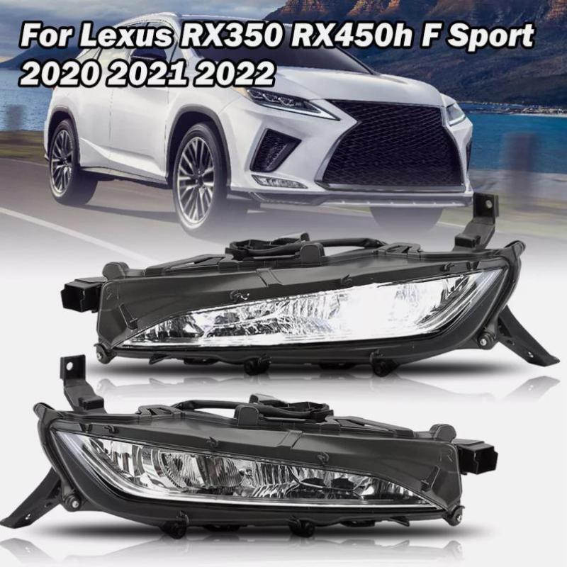 For RX350 RX450h F Sport for Lexus 2020-2022 LED DRL Fog Light Lamp Front Left+Right