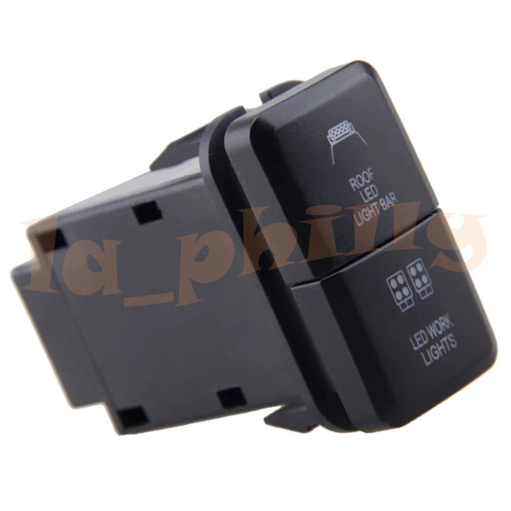 LED Light Bar On-Off Push Switch Button Fit for Toyota Prado Hilux Landcruiser