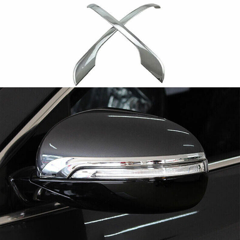 for Kia Sorento 16-2020 Chrome Rear View Side Door Mirror Strip Cover Trim 2PCS