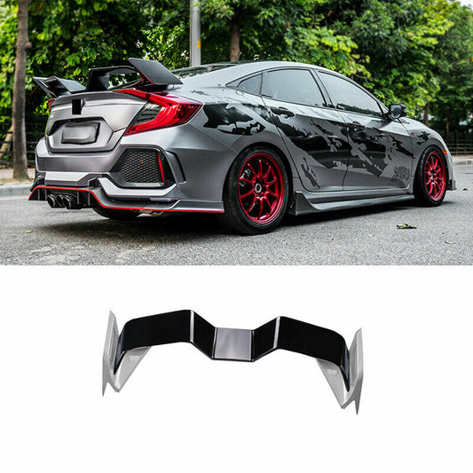for Honda for Civic 2016-2021 White+Black Rear Spoiler Tail Trunk Lip Wing Gull wing