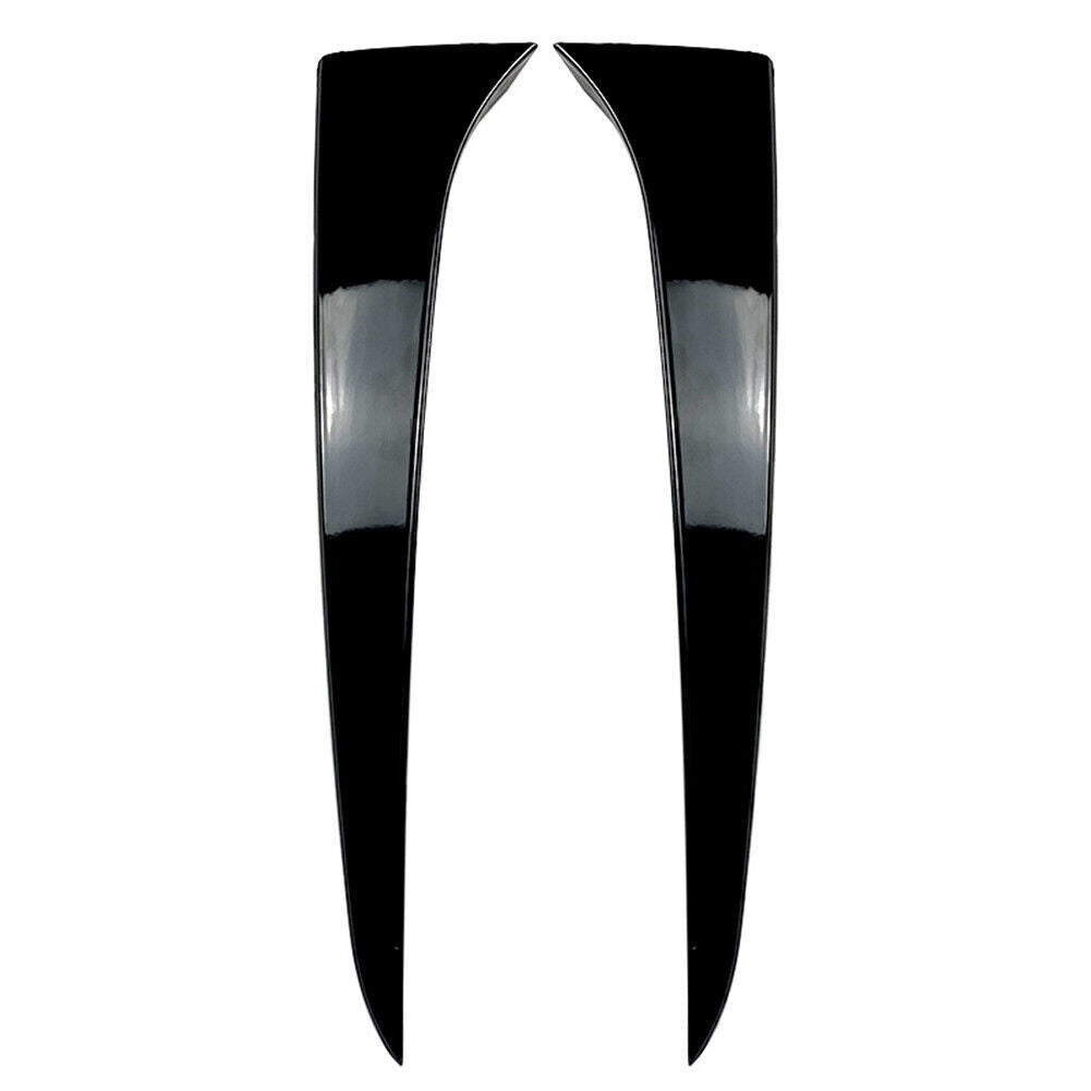 for Skoda Kamiq Glossy Black 2x Rear Window Spoiler Side Wing Trim Cover