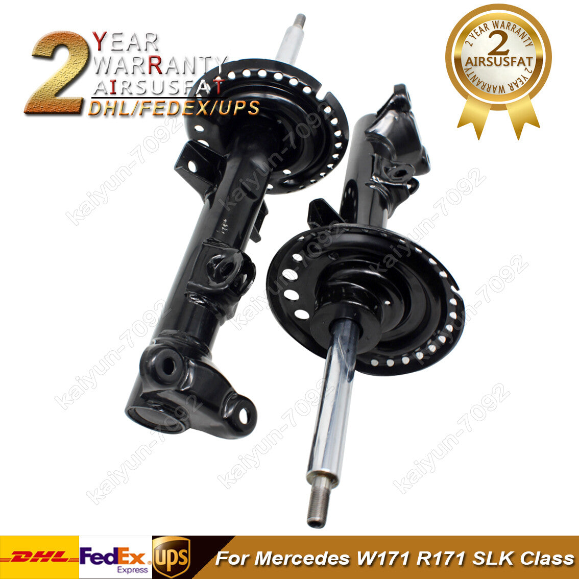 Pair Front R+L Air Suspension Shocks for Mercedes W171 R171 SLK Class 1713200330