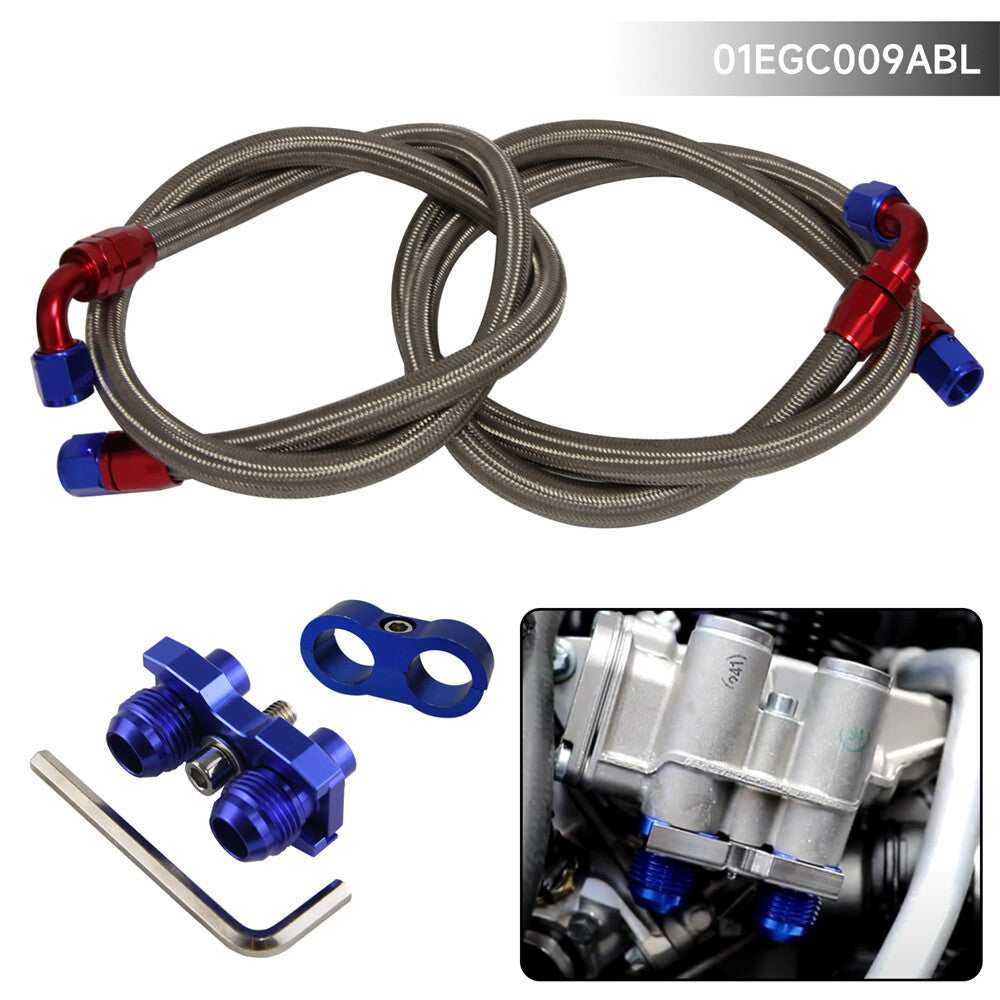 Oil cooler Adapter Hose Kit Fit for BMW E36 E82 E9X 135/335 E46 M3 Blue