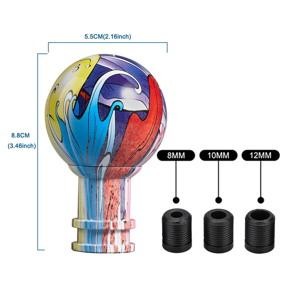 Universal Fit Manual/Automatic Graffiti Round Shape Car Gear Shift Knob