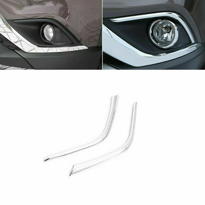 Chrome Front Fog Lamp Light Eyebrow Cover Trim for Mitsubishi Outlander 2019-21