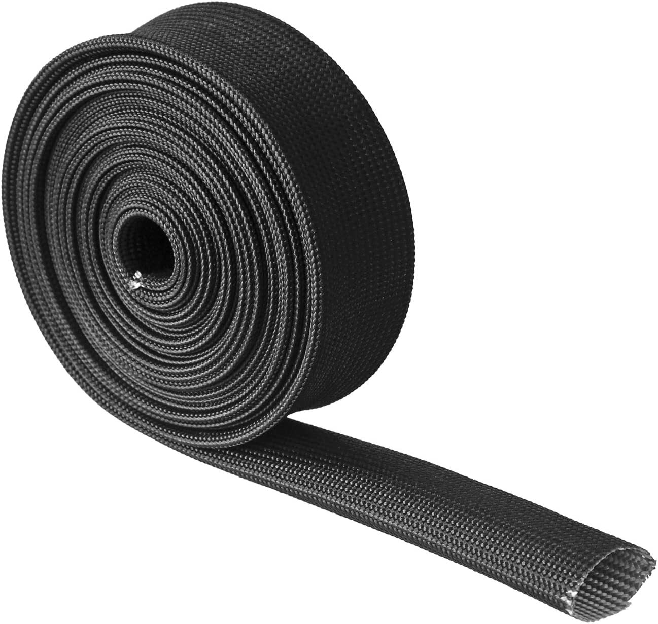 High-Temperature Black Automatic Heat Dissipation Cover, Fiberglass Adjustable Heat Insulation Cover, 3/4 ID x 10 ft