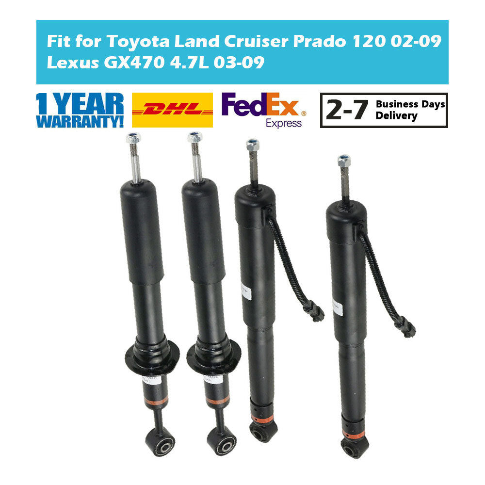 4PCS Front Rear Shock Absorbers Fit for Lexus GX470 for Toyota for Land Cruiser Prado J120