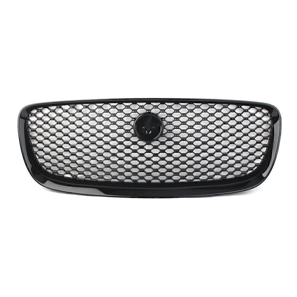 Front Upper Vent Grille Gloss Black Mesh Radiator Fit 2016-2020 for Jaguar F-PACE