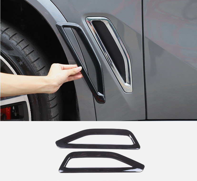 for BMW X5 G05 2019-2023 2Pcs Gloss Black Side Fender Air Vent Trim Cover Set