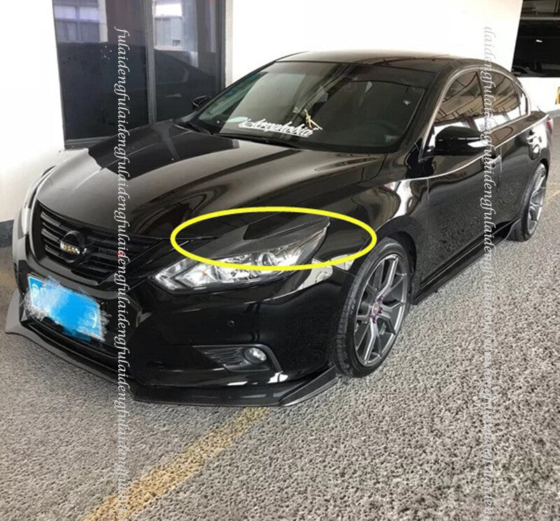 for Nissan Teana Altima 2016-18 carbon fiber front headlight eyebrow strips trim