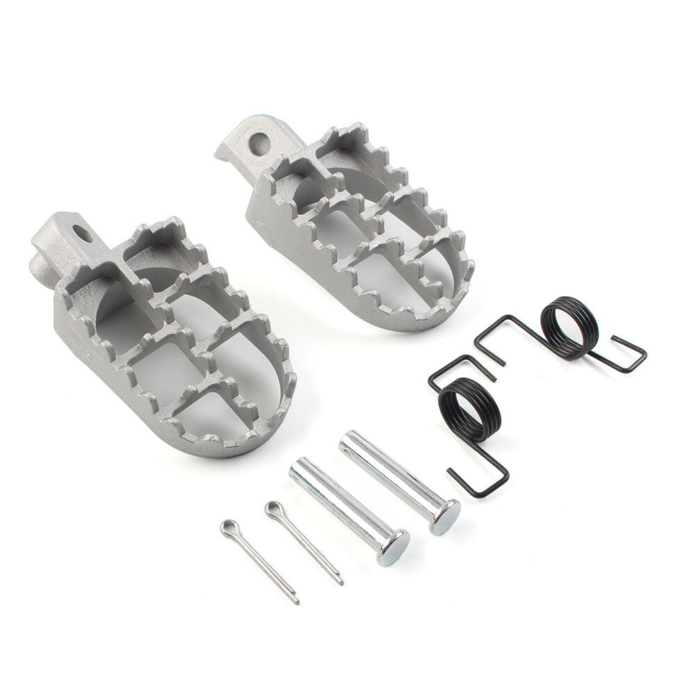 CNC breite Fu?rasten hinten Set Pedale Racing Universal Motorrad Fahrrad Silber