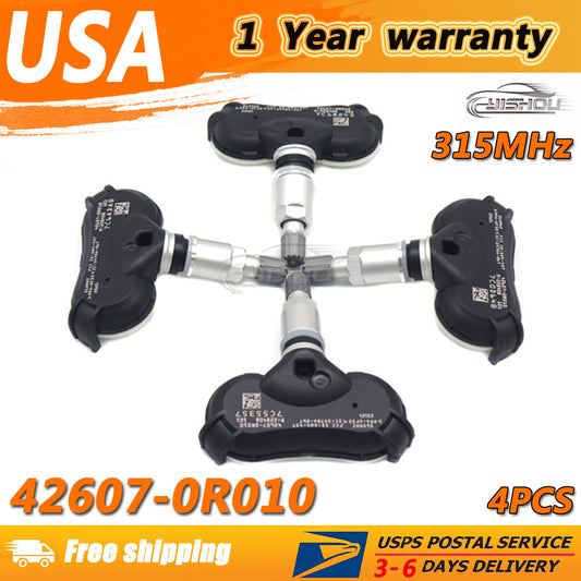 4PCS TPMS TIRE PRESSURE SENSOR 42607-0R010 for Toyota RAV4 Without for Smart Key US