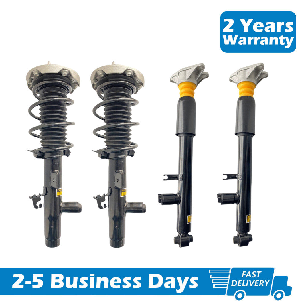 4-piece front and rear shock absorber struts from Assys EDC for BMW F30, F31, 320i, 328d, 330i, 340i xDrive.
