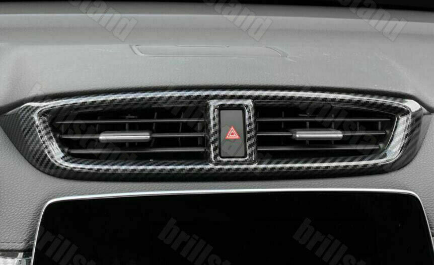5P for HONDA CR-V CRV 2017-2022 Carbon Fiber Inner Dashboard Air Vent Cover Trim
