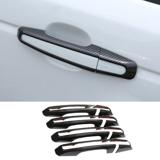For Discovery Sport 2016-25 Carbon Fiber Exterior Side Door Handle Cover Trim 8X