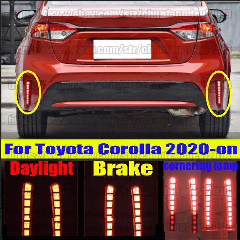 for Toyota for Corolla 2020-2022 LED Rear Bumper Brake Turn Tail Lamp Lights Pair