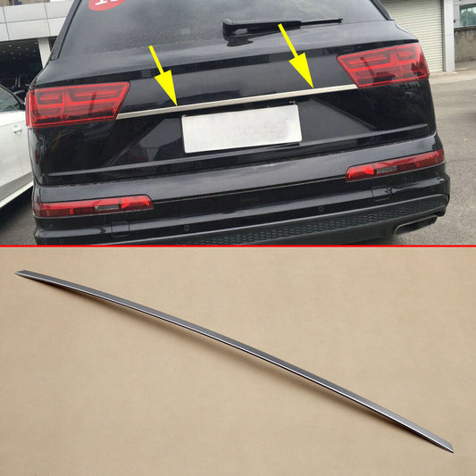 for Audi Q7 (4M) 2016-2019 Chrome Steel Trunk Strip Tailgate Molding Cover Trim