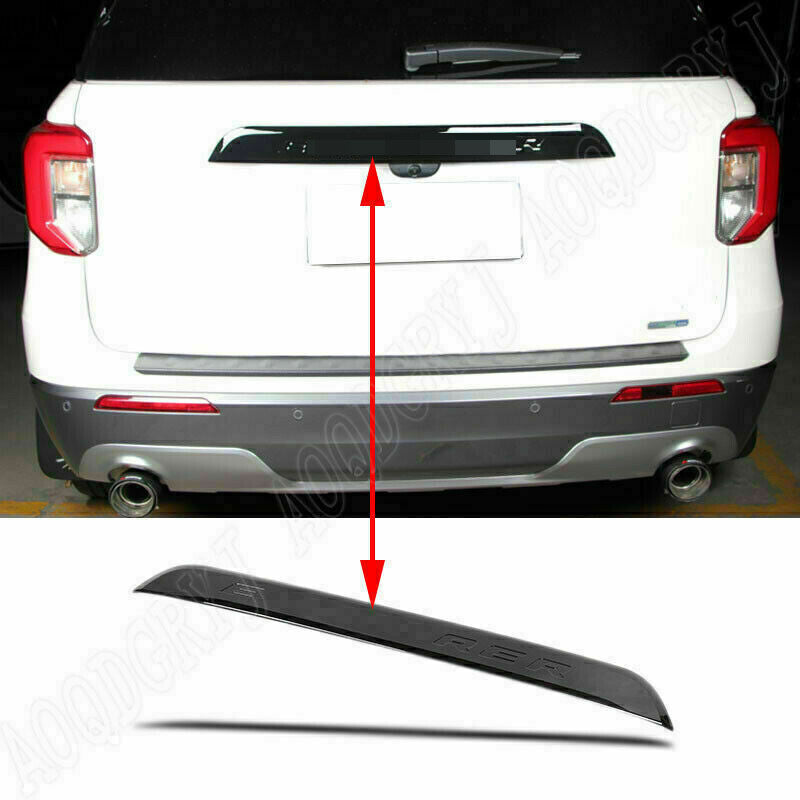 Black Rear Door Trunk Tailgate Middle Panel Cover ABS for Ford Explorer 20-2023