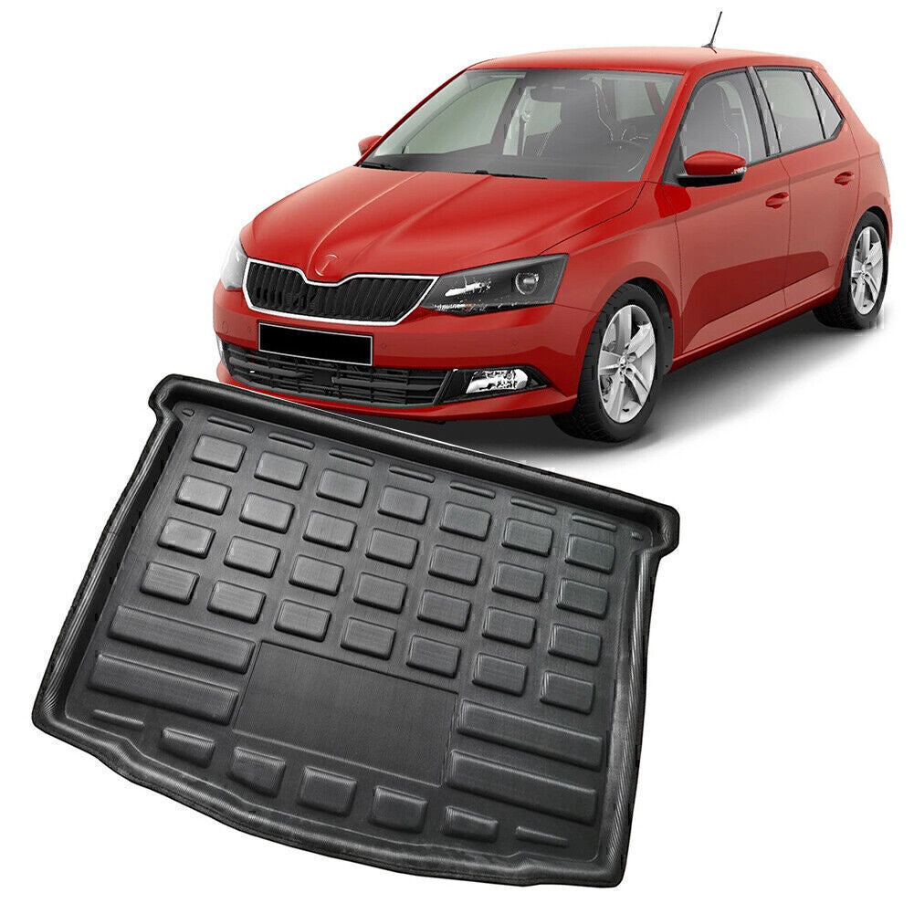 Boot Liner Rear Trunk Mat Cargo Tray Carpet for Skoda Fabia Hatchback 2015-2019