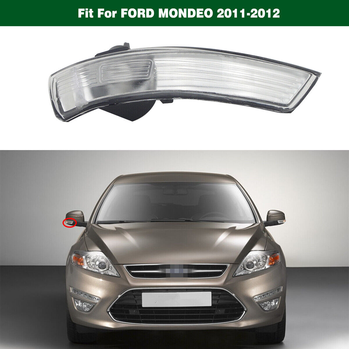 1Pcs Right Side Door Mirror Turn Signal Light Lamp Fit for FORD MONDEO 2011-2012
