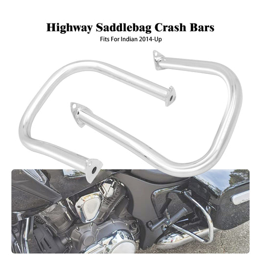 Chrome Rear Saddlebag Highway Guard Bars For Indian Chieftain Springfield 14-23