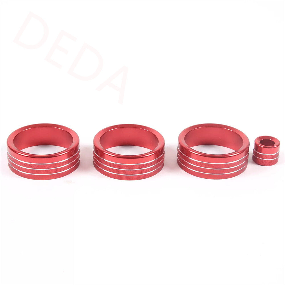 for Subaru Forester XV 2013-18Red Alloy AC/Rearview Mirror Adjust Knob Ring Trim